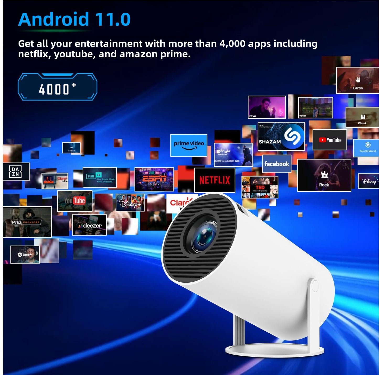 Portable Cinema-quality movie projector